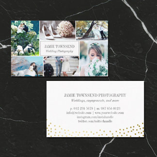 Gouden Stippen Foto Collage Professionele Fotograa Visitekaartje