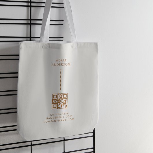 Gouden Stippen Minimalistische Eenvoudige QR Code Draagtas