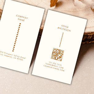 Gouden Stippen Minimalistische Eenvoudige QR Code Visitekaartje