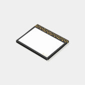 Gouden Stippen op zwart Post-it® Notes (Schuin)