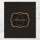 Gouden Stippen Wijn Etiket (Enkel label)