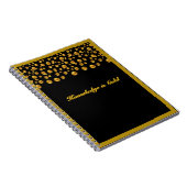 Gouden stippenconfetti notitieboek (Rechterzijde)