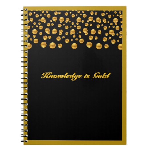 Gouden stippenconfetti notitieboek (Voorkant)