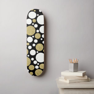 Gouden Stippenpatroon Skateboard