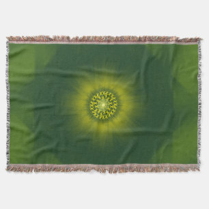 Gouden Stof Bloei - Botanische Fractal Deken