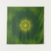 Gouden Stof Bloei - Botanische Fractal Wandkleed (Voorkant (horizontaal))