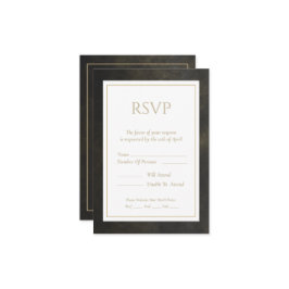 Gouden Stof Bruiloft RSVP Kaartje