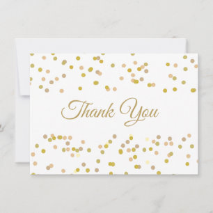 Gouden Stof Confetti Bedankt