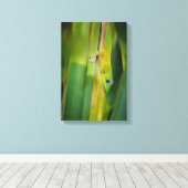 Gouden Stofdag Gecko 2 Canvas Afdruk (Insitu (Houten vloer))