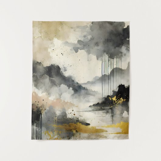 gouden Storm Wandkleed (Voorkant)