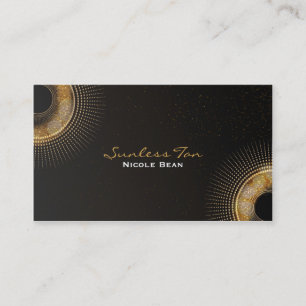 Gouden Stralen Chic Bruiningssalon Zakelijke Kaart Visitekaartje