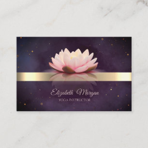 Gouden Streep Lotus Bloem Boho Yoga Visitekaartje