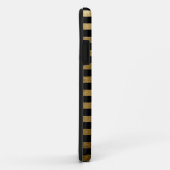 gouden strepen op zwart mono-gegrammeerd stijlvol Case-Mate iPhone case (Achterkant/rechts)