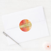Gouden Strepen Scroll Cupcake Baking Label Sticker (Envelop)