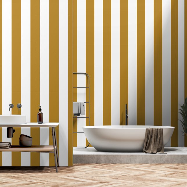 Gouden Strepen voor Wallpaper Behang (Badkamer)