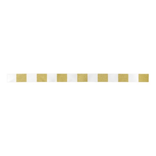 Gouden strepen, witte strepen, gestreept patroon lint (Voorkant)