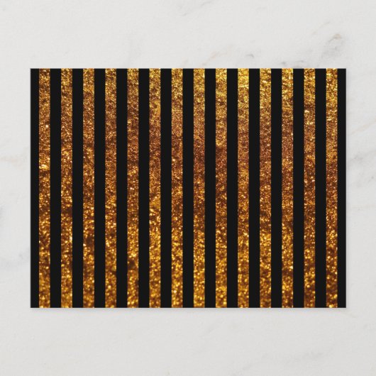 Gouden strepen, zwarte strepen, gestreept patroon briefkaart (Voorkant)