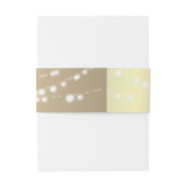 Gouden String Lights Bruiloft Uitnodigingen Wikkel (Achterkant Voorbeeld)