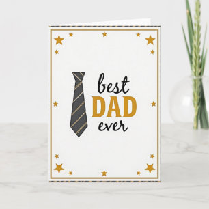 Gouden stropdas Beste papa ooit kaart