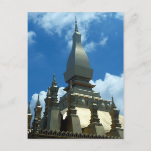 gouden stupa top lao briefkaart
