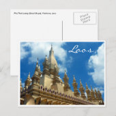 gouden stupa topjes briefkaart (Voorkant / Achterkant)