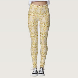 Gouden suiker schedel motief leggings