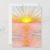 Gouden Sunset Sun Mandala Waterverf Zee Kaart (Achterkant)