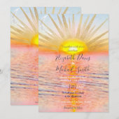 Gouden Sunset Sun Mandala Waterverf Zee Kaart (Voorkant / Achterkant)