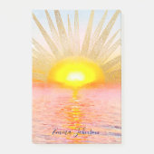 Gouden Sunset Sun Mandala Waterverf Zee Post-it® Notes (Voorkant)