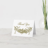 Gouden Swag Romantische Dank Kaarten