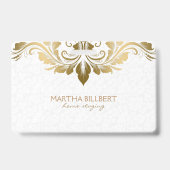 Gouden swirly kant badge (Back)