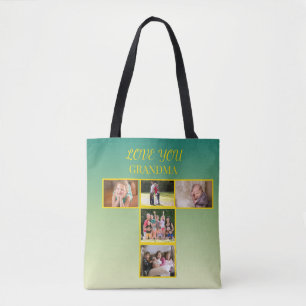 Gouden T-collage eerbetoon ontwerp Draagtas