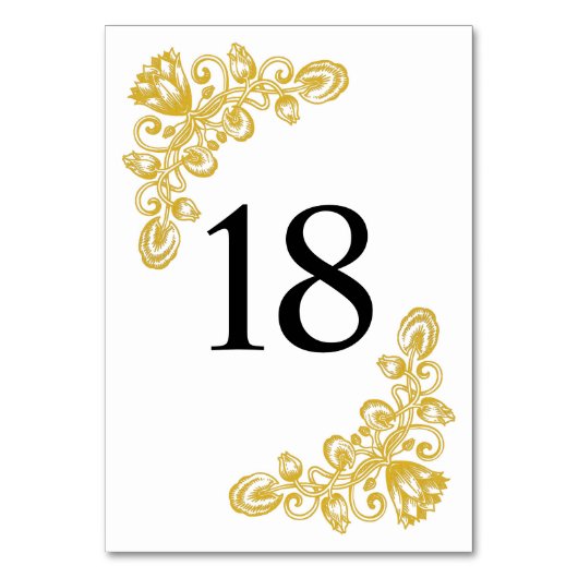 gouden tabel 18 kaart (Voorkant)