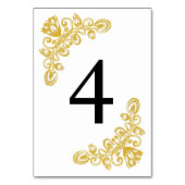 gouden tabel 4 kaart (Achterkant)