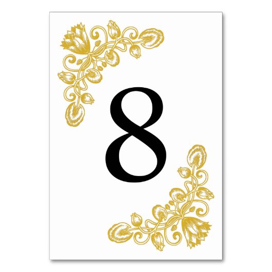  gouden tabel 8 kaart (Voorkant)