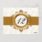 Gouden tafel nummers briefkaarten (Achterkant)