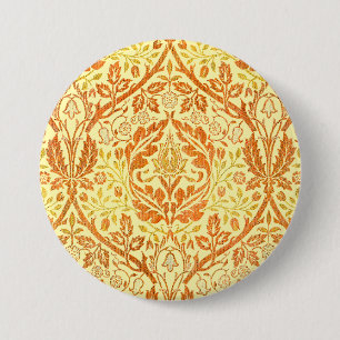 Gouden Tak William Morris Vintage Art Nouveau Ronde Button 7,6 Cm