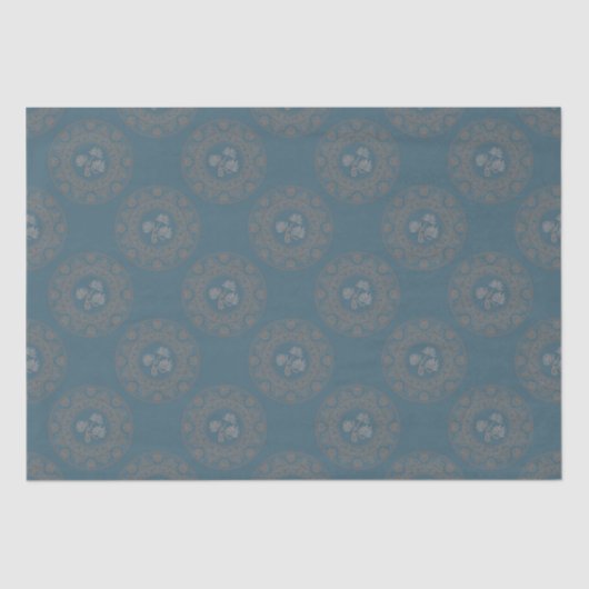 Gouden Tapestry Rococo Classic Polka Dot Mandala Tissuepapier (Voorkant)