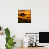 Gouden Tarwe Veld-Rustieke Boerderij Poster (Thuiskantoor)
