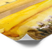 Gouden tarweveld in Oxfordshire Poster (Hoek)