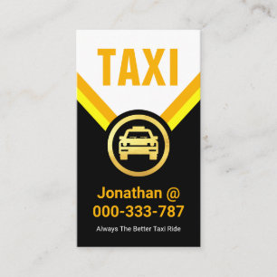 Gouden taxi auto medaillon cabine chauffeur visitekaartje