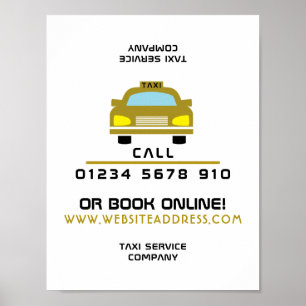 Gouden taxi Logo Adverteren Poster