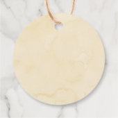 Gouden Teddybeer Hete Luchtballon Baby shower Bedankjes Labels (Achterkant)