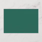 Gouden Tekst QR Code Huwelijk Smaragdgroen Details Informatiekaartje (Achterkant)