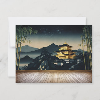 Gouden Tempel onder de sterrenhemel Briefkaart