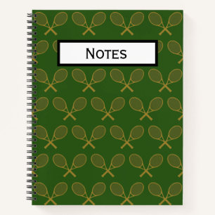 Gouden tennisracket notitieboek