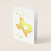 Gouden Texas Star Foto Sjabloon Kerstmis (Voorkant)
