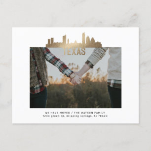 gouden texas state Moving Announcement Briefkaart