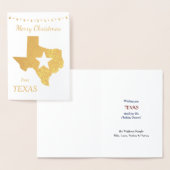 Gouden Texas Ster Kerstmis Folie Kaarten (Display)