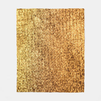 Gouden textiel: glamoureuze macro achtergrond. fleece deken